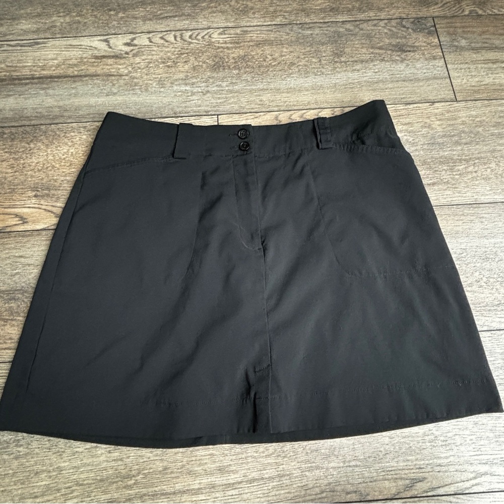 Nike Golf Black Skort Skirt Shorts Pockets Sz 14